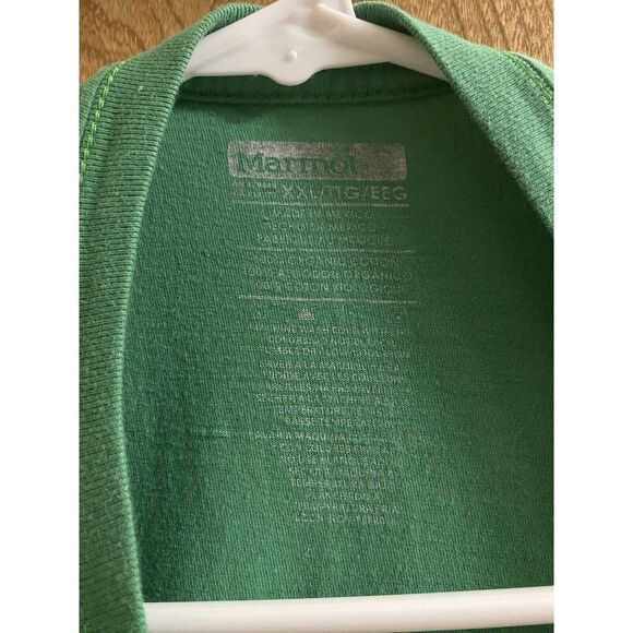 MARMOT FOR LIFE 1974 T-SHIRT MENS LIGHT KELLY GREEN XXL ORGANIC COTTON SOFT - Picture 8 of 8